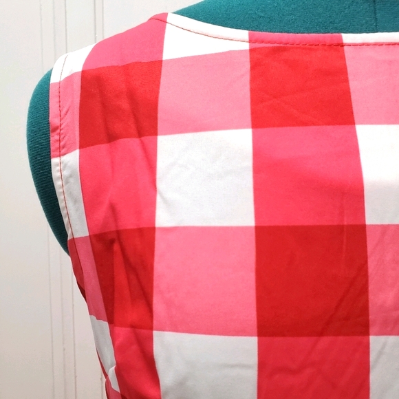 Gingham Dress in Red, Pink and White - Picture 2 of 4